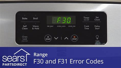 frigidaire gas oven code f31
